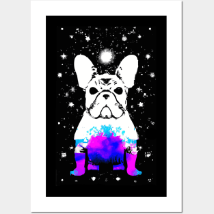 French Bulldog Puppy Space Poster Art Posters and Art